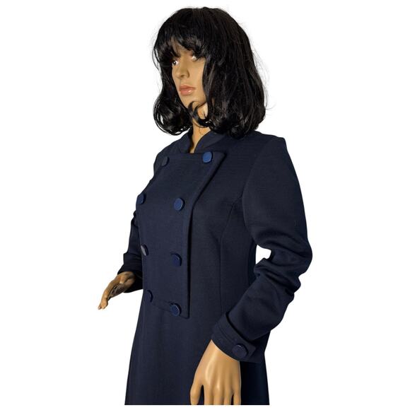 Vintage Navy double breasted pop over dress military style medium - Picture 13 of 13